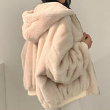 Veste à capuche réversible en laine teddy - Ines Braga
