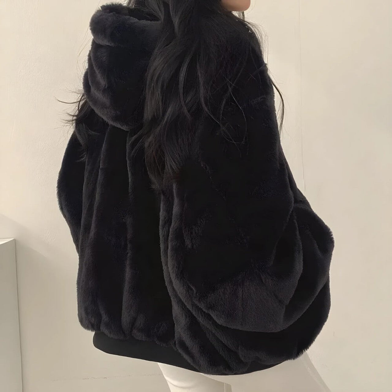 Veste à capuche réversible en laine teddy - Ines Braga