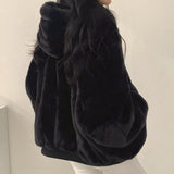 Veste à capuche réversible en laine teddy - Ines Braga