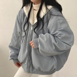 Veste à capuche réversible en laine teddy - Ines Braga