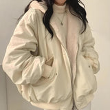 Veste à capuche réversible en laine teddy - Ines Braga