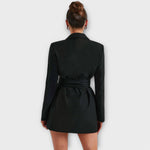 Vestido blazer com decote em V - Ines Braga