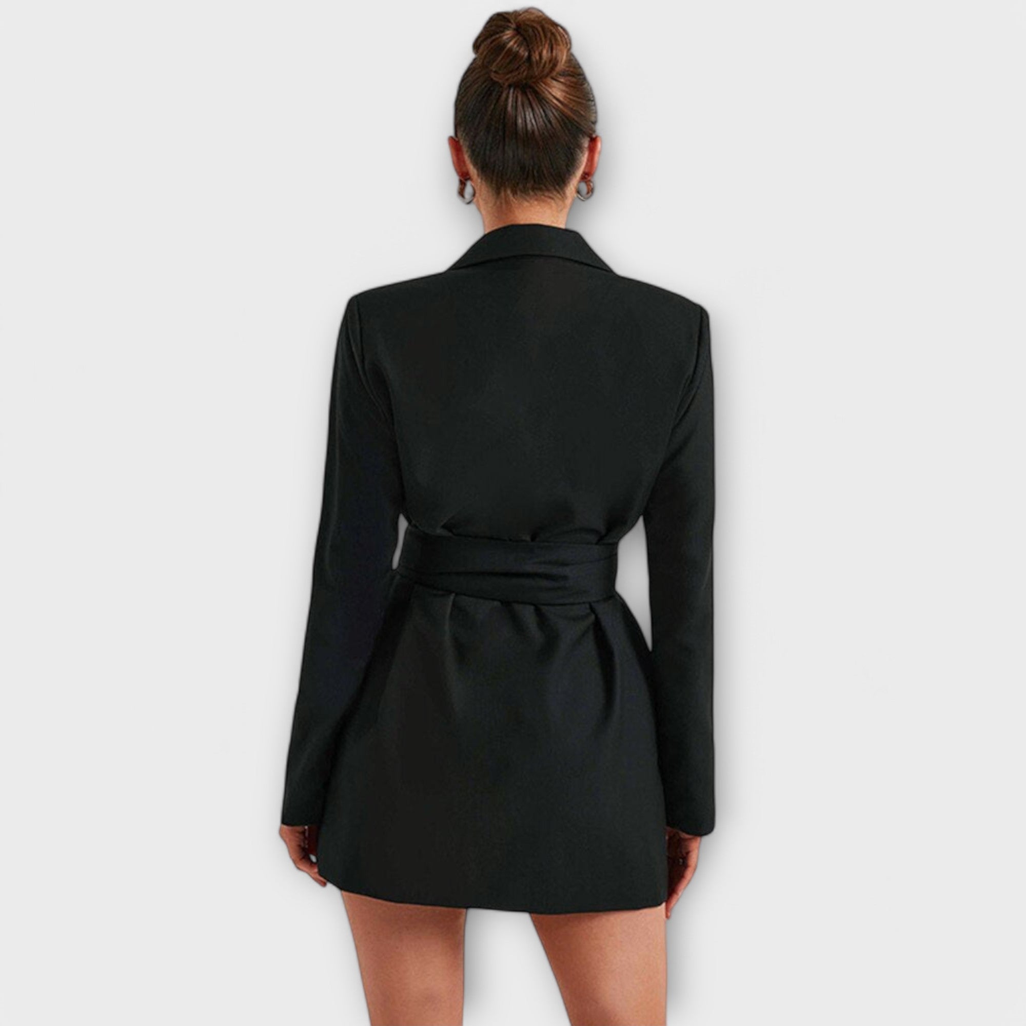 Vestido blazer com decote em V - Ines Braga