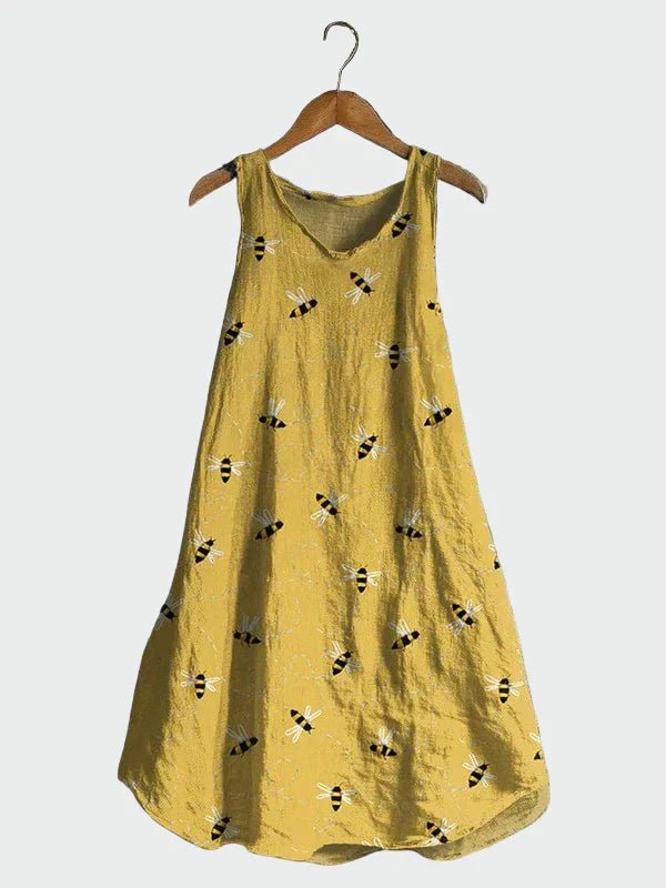 Vestido com Estampa de Abelhas - Ines Braga