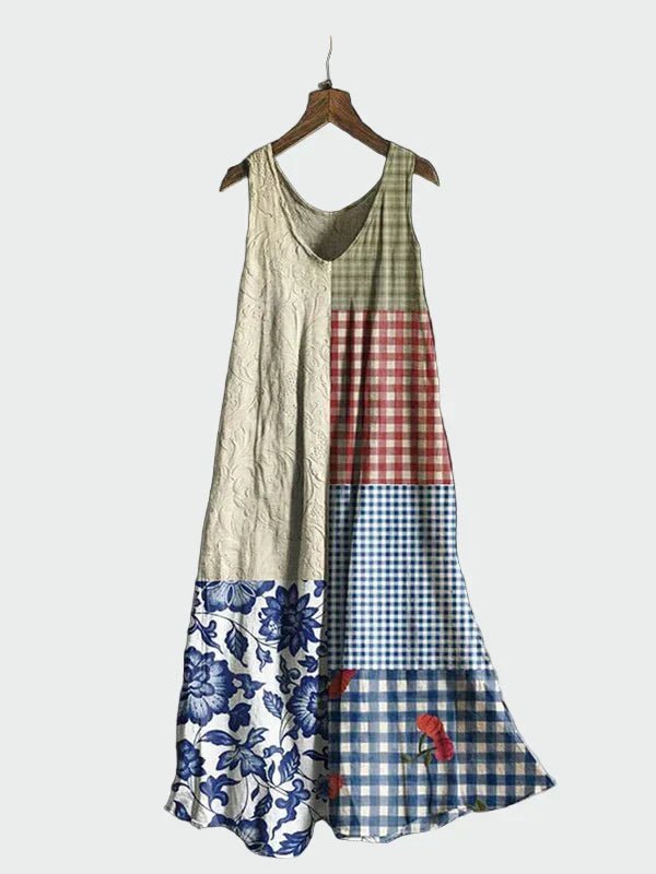 Vestido com Estampa de Xadrez - Ines Braga