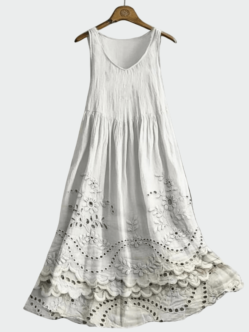 Vestido com Renda Inglesa - Ines Braga