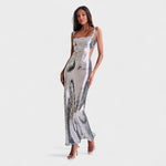Vestido de gala Sparkle Silver - Edição de noite - Ines Braga