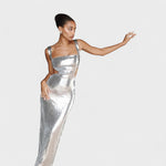 Vestido de gala Sparkle Silver - Edição de noite - Ines Braga