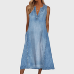 Vestido de ganga confortável - Ines Braga