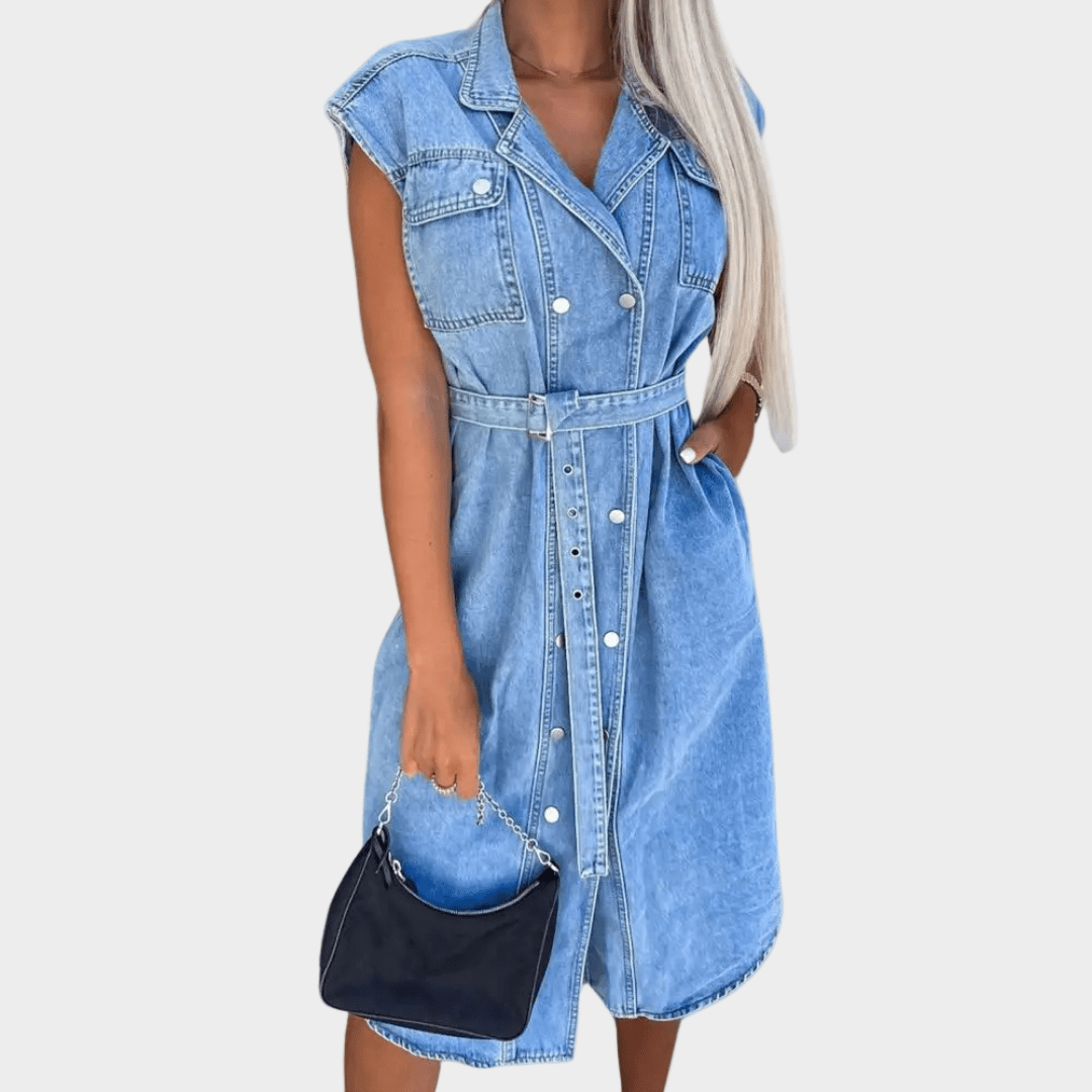 Vestido de ganga diário - Ines Braga