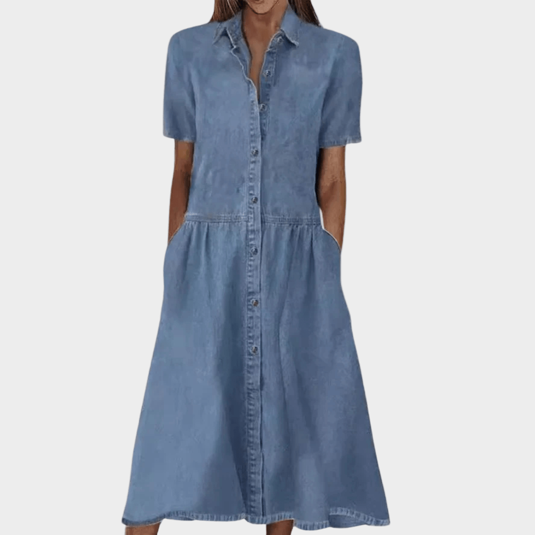 Vestido de ganga estiloso - Ines Braga