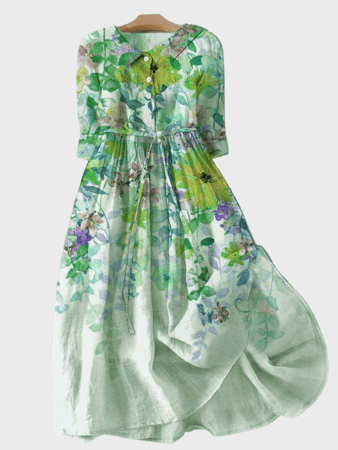 Vestido de Jardim em Aquarela - Ines Braga