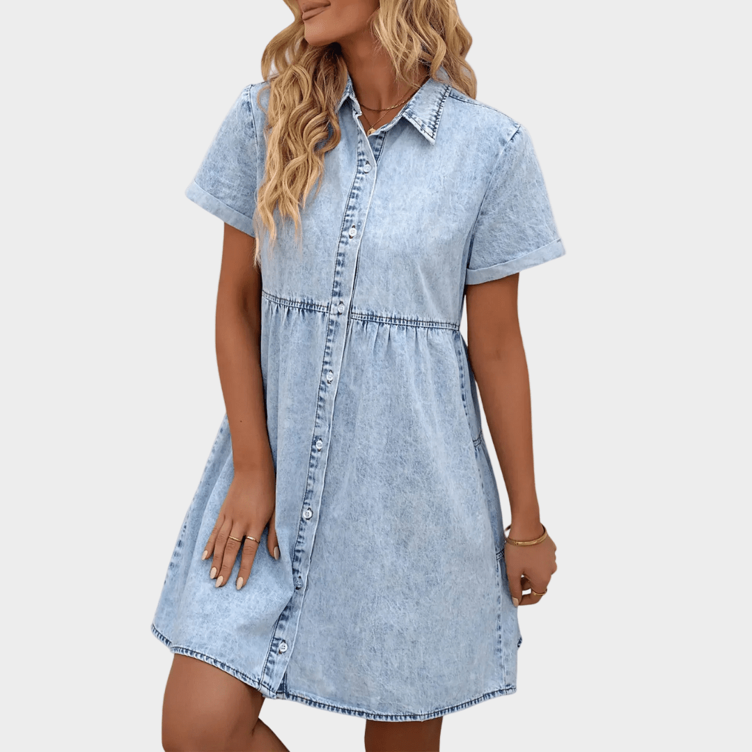 Vestido de Jeans Diário - Ines Braga