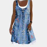 Vestido de Jeans Macio e Elegante - Ines Braga