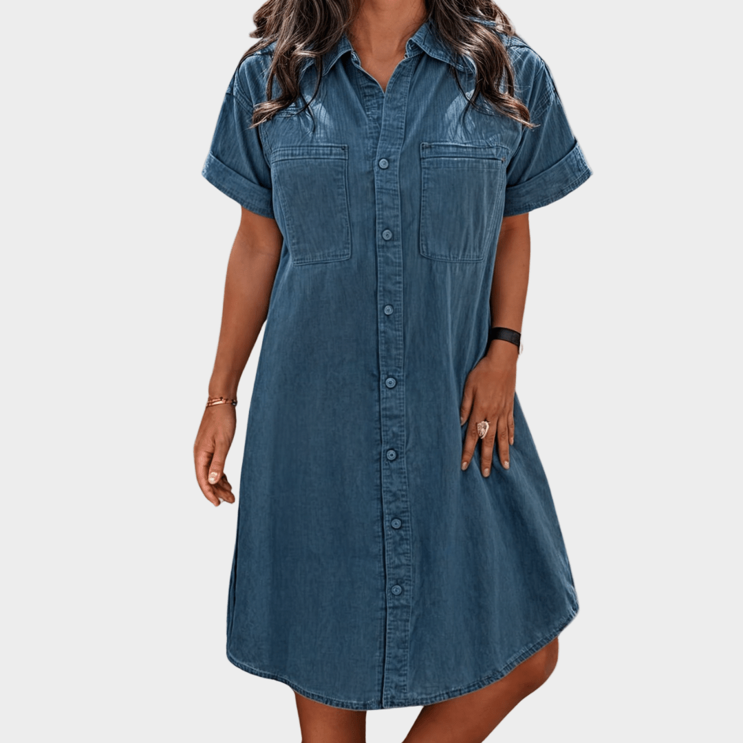 Vestido de jeans suave de verão - Ines Braga