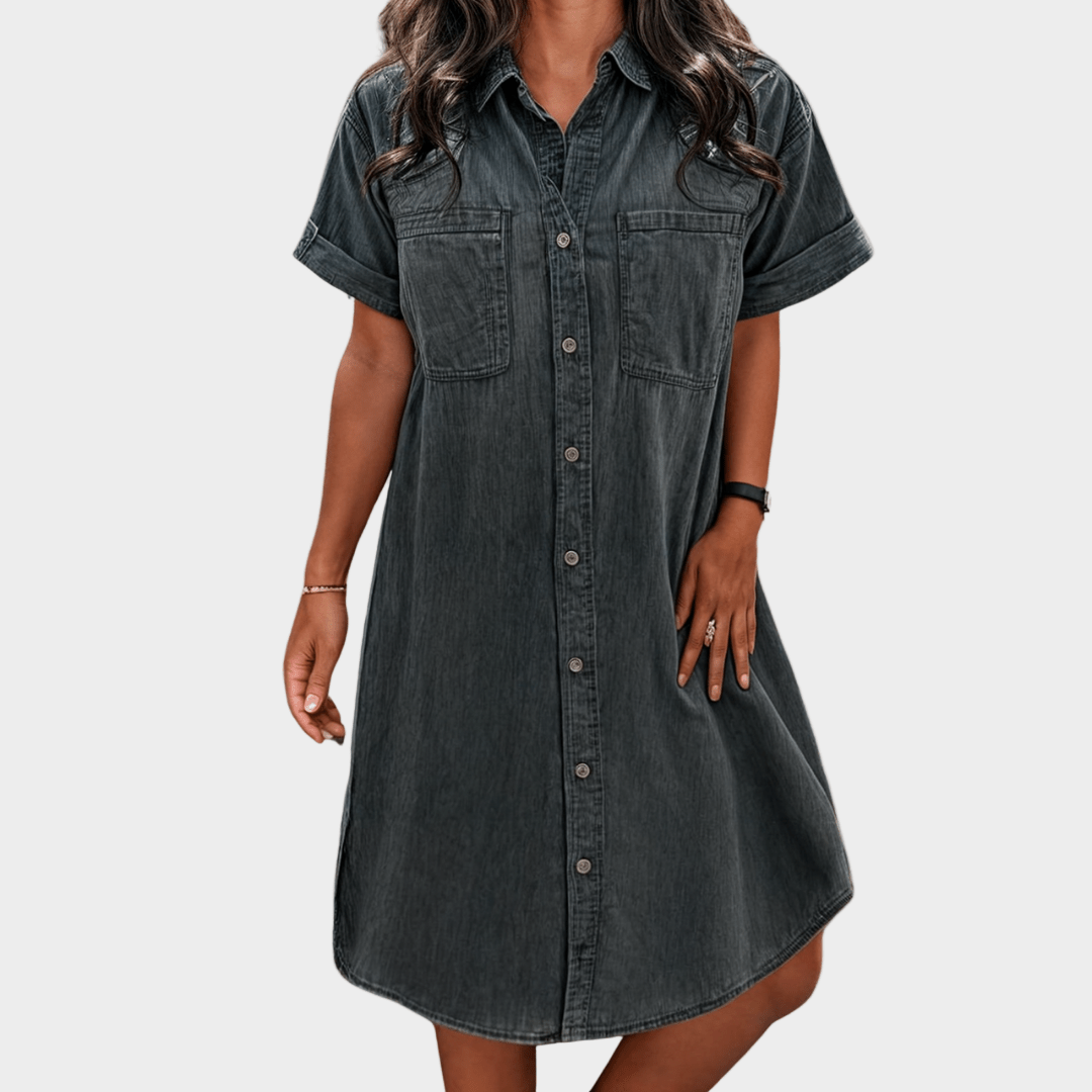 Vestido de jeans suave de verão - Ines Braga
