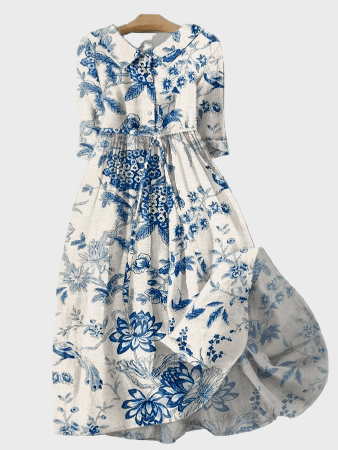 Vestido de Porcelana Floral - Ines Braga