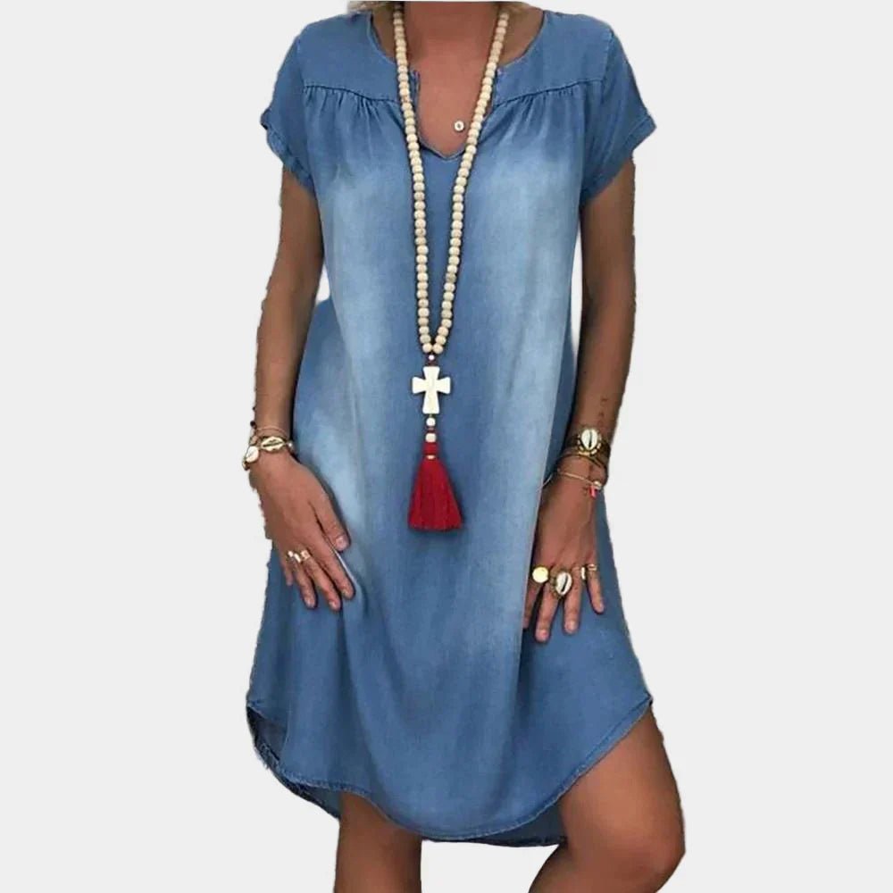 Vestido de Verão em Jean Largo - Ines Braga