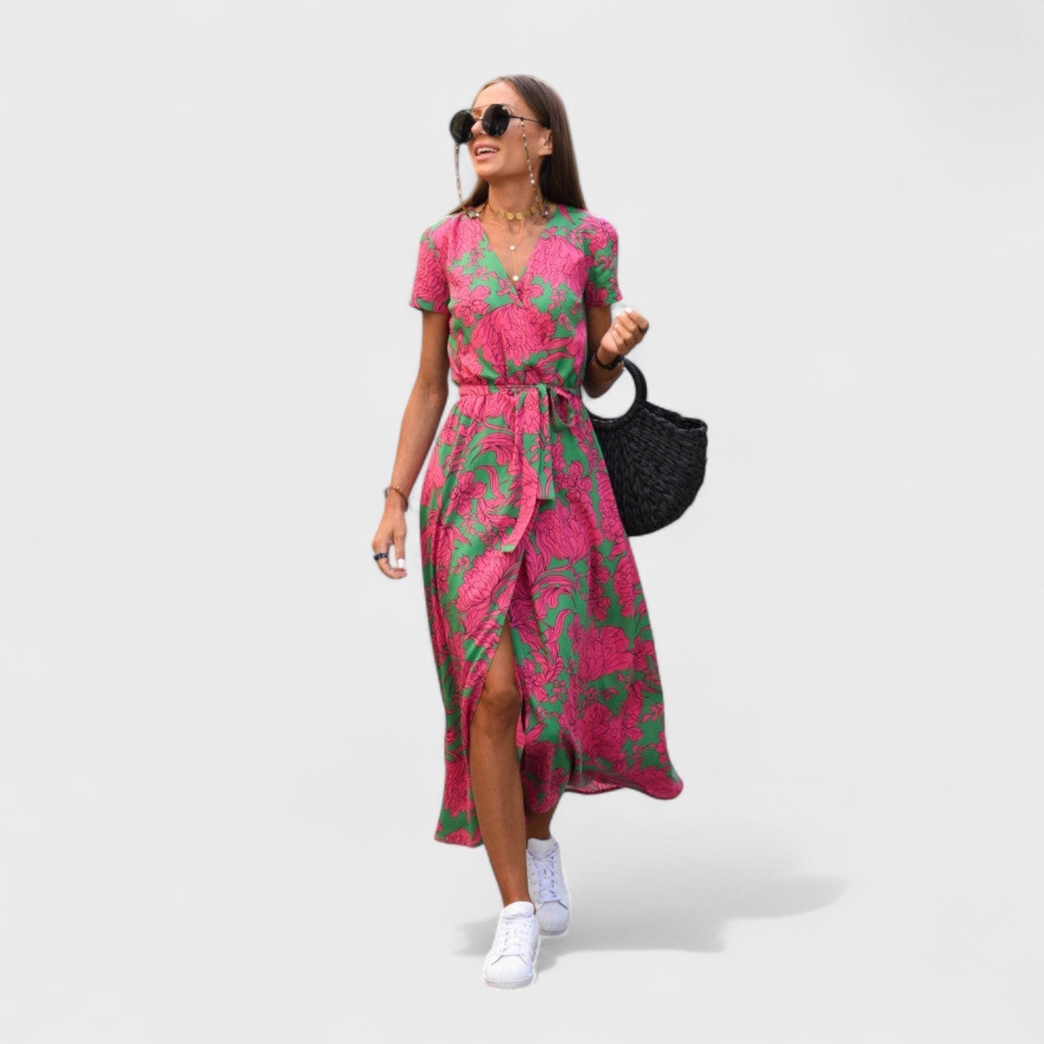 Vestido Lírio Rosa - Estilo Boho Chic - Ines Braga