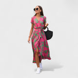 Vestido Lírio Rosa - Estilo Boho Chic - Ines Braga