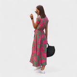 Vestido Lírio Rosa - Estilo Boho Chic - Ines Braga