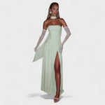 Vestido Maliyah - Corte assimétrico Hortelã - Ines Braga