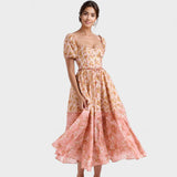 Vestido Valentina Floral Coral - Ines Braga