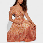 Vestido Valentina Floral Coral - Ines Braga