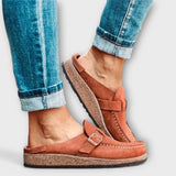 Vidonia - Mocassins ortopédicos para mulher com fivelas decorativas - Ines Braga
