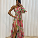 Whitney | Vestido Elegante e Fluido de Ombro para Eventos de Verão - Ines Braga