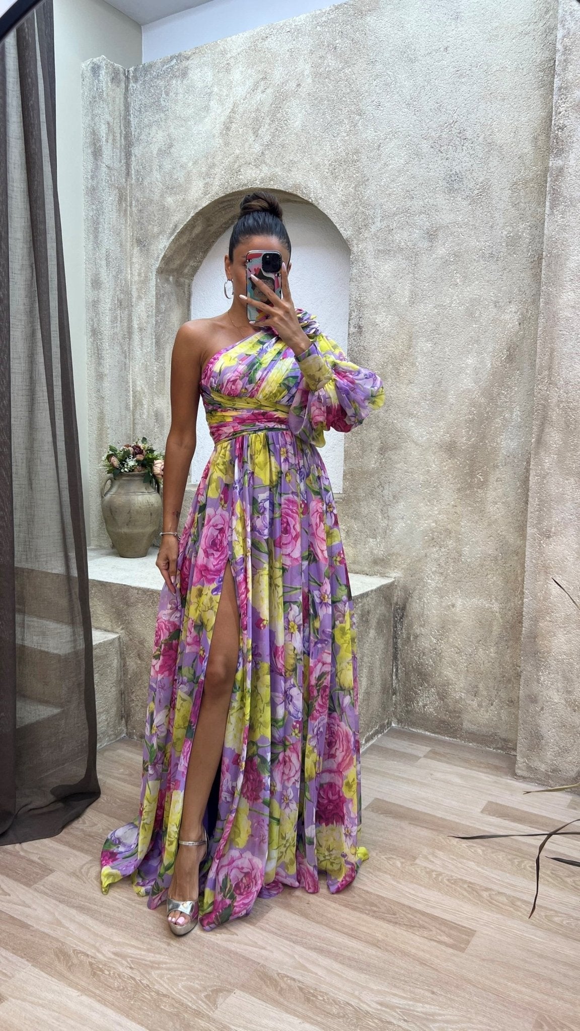 Whitney | Vestido Elegante e Fluido de Ombro para Eventos de Verão - Ines Braga