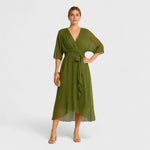 Yalina - Vestido elegante à volta da cintura com cintura ajustável - Ines Braga